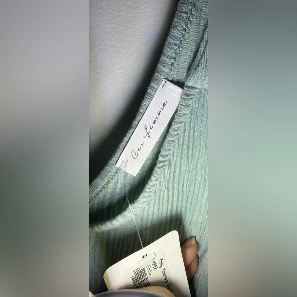 Sweet boutique Ces Femme Seafoam green sleeveless romper. NWT - Picture 3 of 4